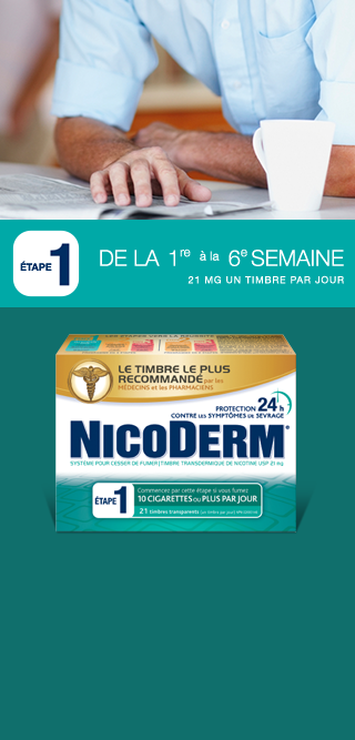 Nicodem Étape 1 - Timbre de 21 mg de nicotine