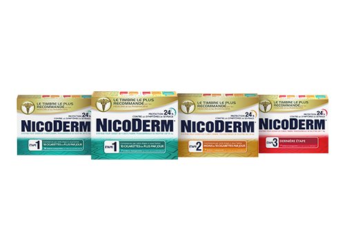Un groupe de produits Nicoderm